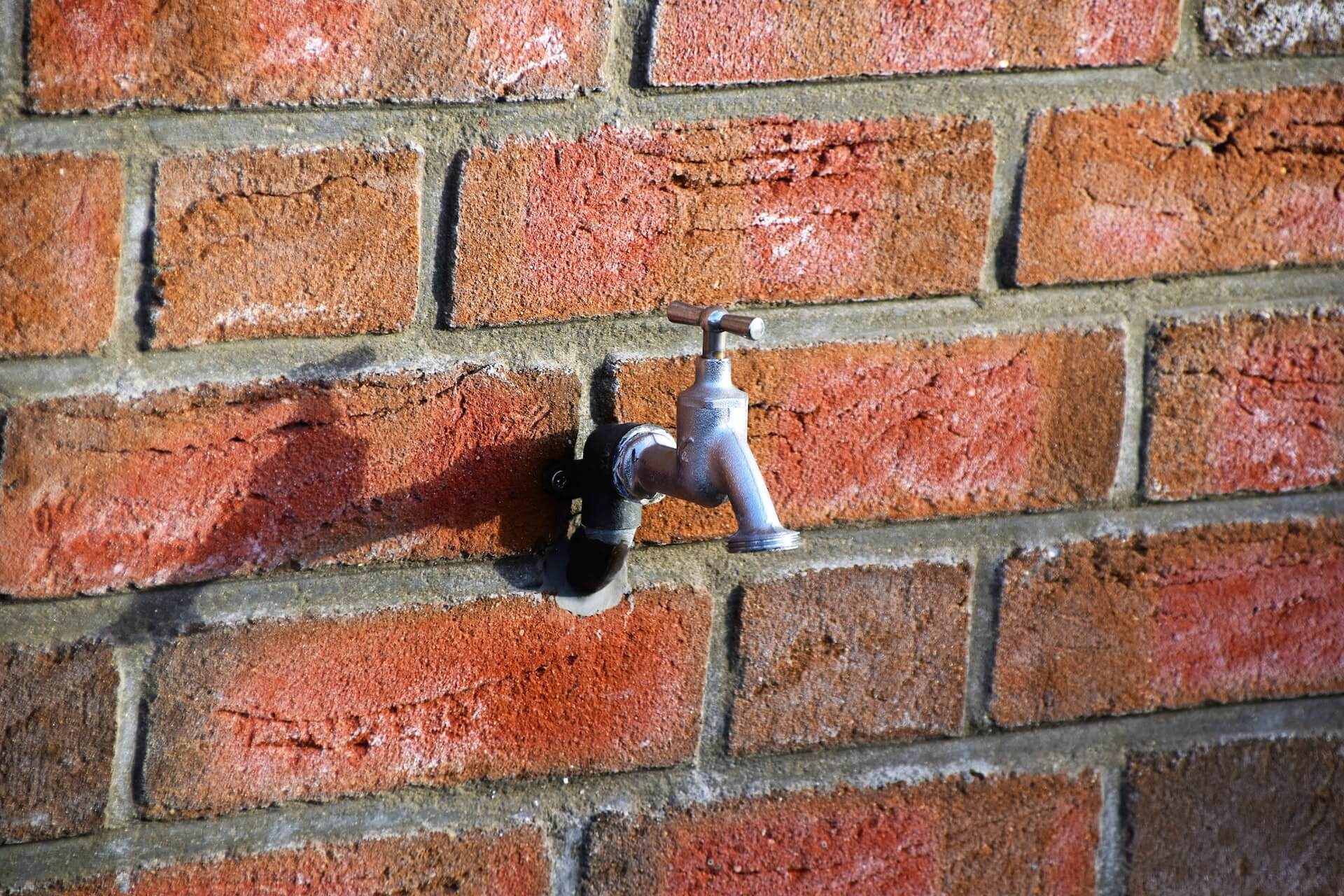 Faucet by the wall